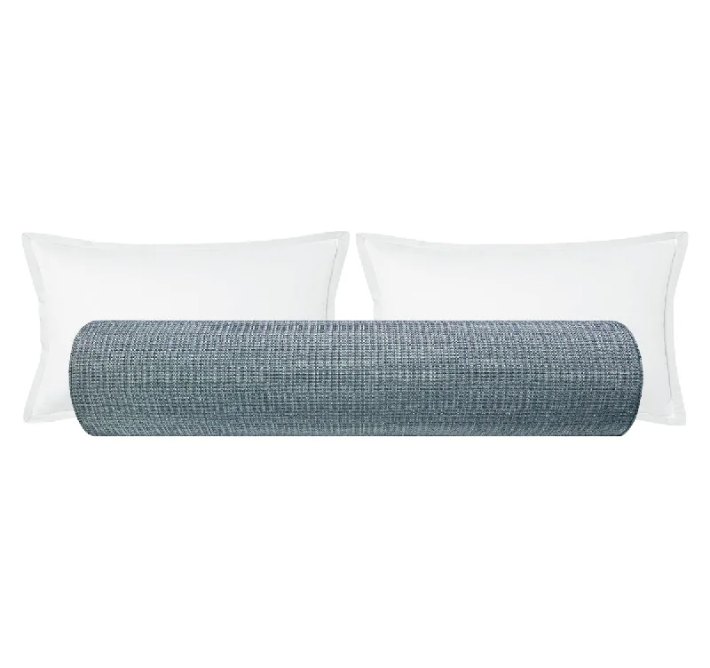 Bolsters for Outdoor Lounge Chairs to Add ComfortTHE BOLSTER :: HEPBURN TWEED // DENIM Bolsters for Outdoor Lounge Chairs to Add ComfortTHE BOLSTER :: HEPBURN TWEED // DENIM