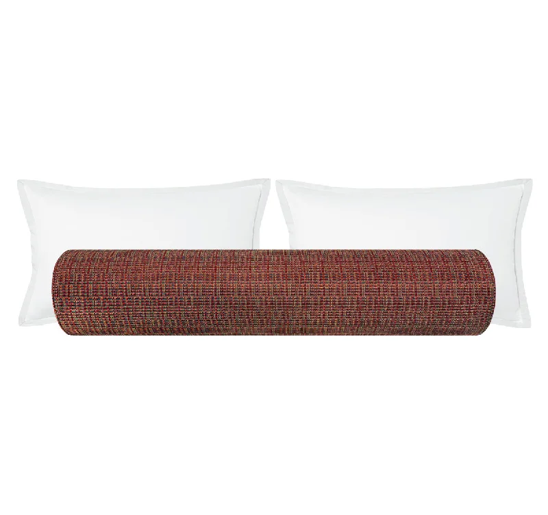 Bolsters for Bohemian - Style Rooms to Enhance the AestheticTHE BOLSTER :: HEPBURN TWEED // REDS + BLUES Bolsters for Bohemian - Style Rooms to Enhance the AestheticTHE BOLSTER :: HEPBURN TWEED // REDS + BLUES