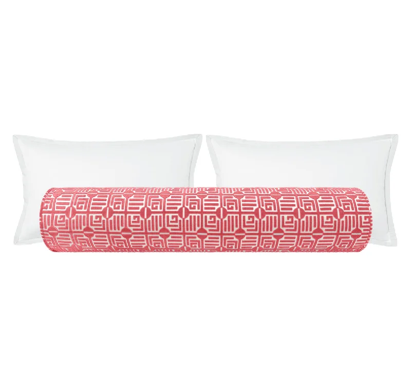 Bolsters for Victorian - Style Bedrooms to Add EleganceTHE BOLSTER :: LABYRINTH VELVET // CORAL | THIBAUT Bolsters for Victorian - Style Bedrooms to Add EleganceTHE BOLSTER :: LABYRINTH VELVET // CORAL | THIBAUT