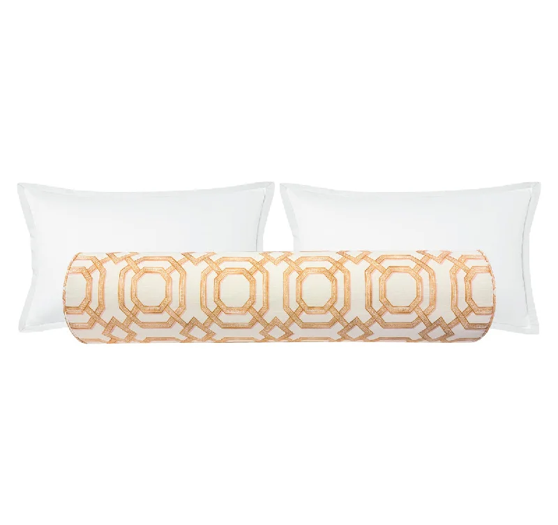Bolsters for Feng Shui - Oriented Rooms to Promote Positive EnergyTHE BOLSTER :: LATTICE PRINT // TANGERINE Bolsters for Feng Shui - Oriented Rooms to Promote Positive EnergyTHE BOLSTER :: LATTICE PRINT // TANGERINE