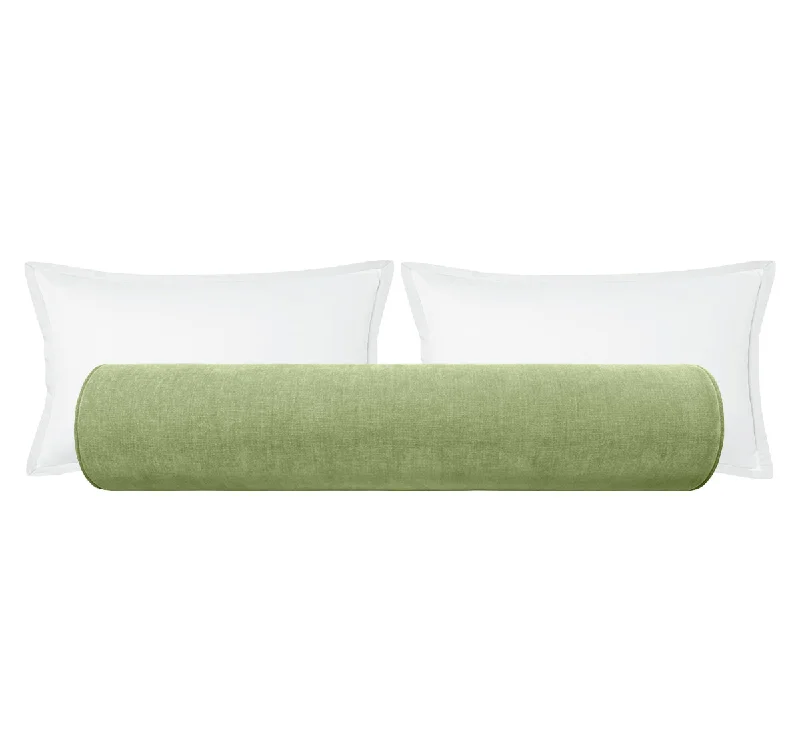Bolsters for Rustic - Themed Bedrooms to Provide WarmthTHE BOLSTER :: SIGNATURE CHENILLE // CELADON