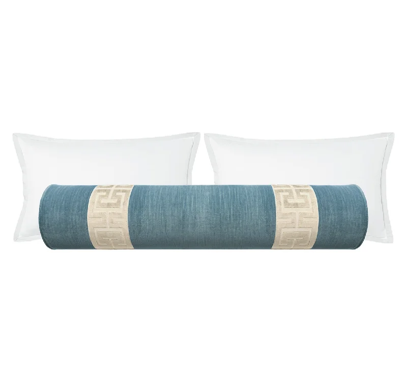 Bolsters for Hammocks to Provide Neck and Back SupportTHE BOLSTER :: STRIE VELVET // CHAMBRAY + GREEK TRIM Bolsters for Hammocks to Provide Neck and Back SupportTHE BOLSTER :: STRIE VELVET // CHAMBRAY + GREEK TRIM