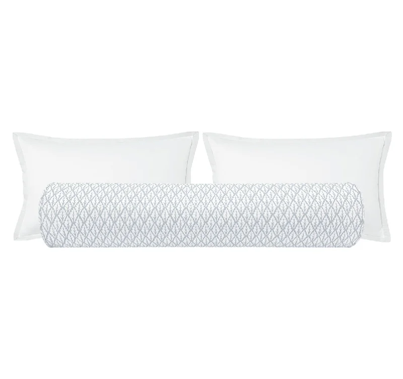Decorative Bolsters with Embroidered Patterns for BedroomTHE BOLSTER :: VERBENA PRINT // MIST Decorative Bolsters with Embroidered Patterns for BedroomTHE BOLSTER :: VERBENA PRINT // MIST