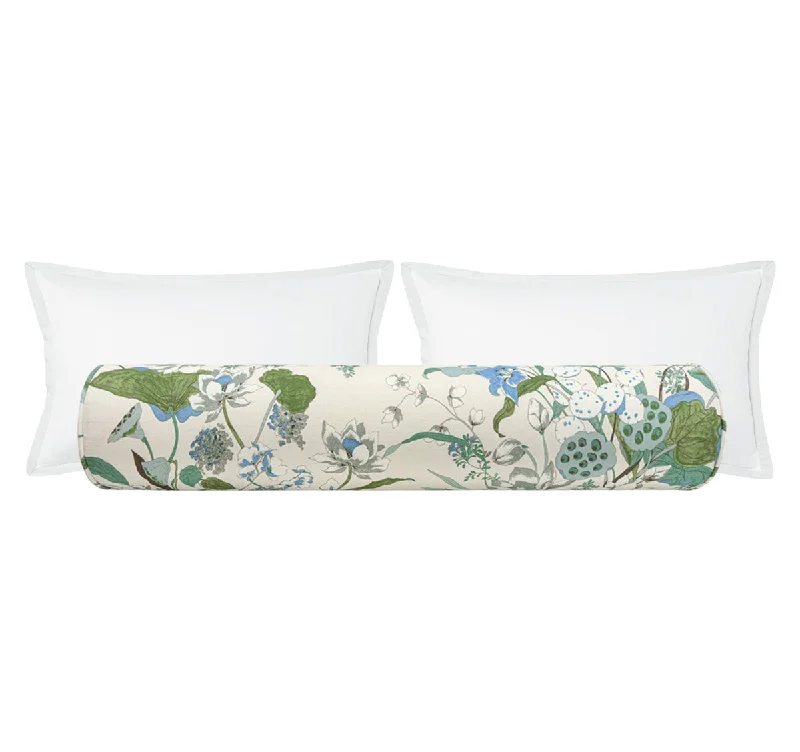 Bolsters for Gothic - Inspired Decor to Create a Mysterious AmbianceTHE BOLSTER :: WATERLILY // POWDER BLUE