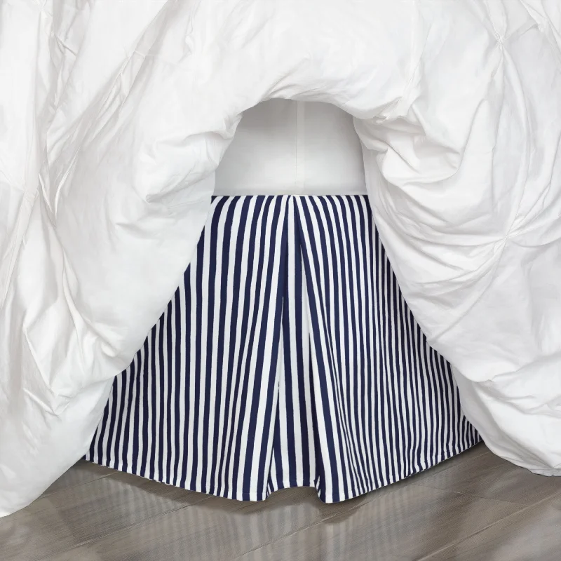 Bed skirts for beds with a modern - angular frameBed skirts for beds with a rectangular frameThe Navy Blue Striped Pleated Bed Skirt Bed skirts for beds with a modern - angular frameBed skirts for beds with a rectangular frameThe Navy Blue Striped Pleated Bed Skirt