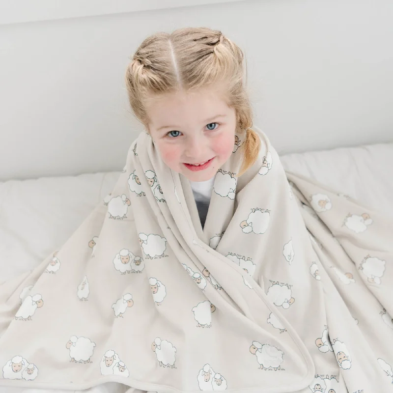 Linen blankets with a rustic and textured lookToddler Blanket, 4 Season® Merino Wool & Organic Cotton Blanket, 52.5" x 40", Sheep