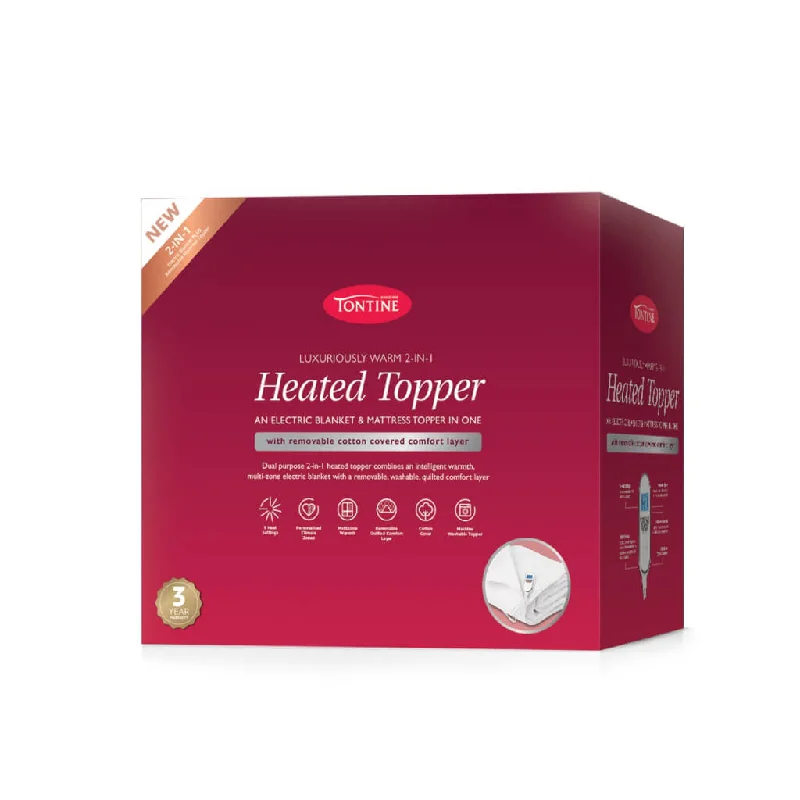 Chenille blankets with a thick and fuzzy textureTontine Luxuriously Warm 2-in-1 Heated Topper Chenille blankets with a thick and fuzzy textureTontine Luxuriously Warm 2-in-1 Heated Topper