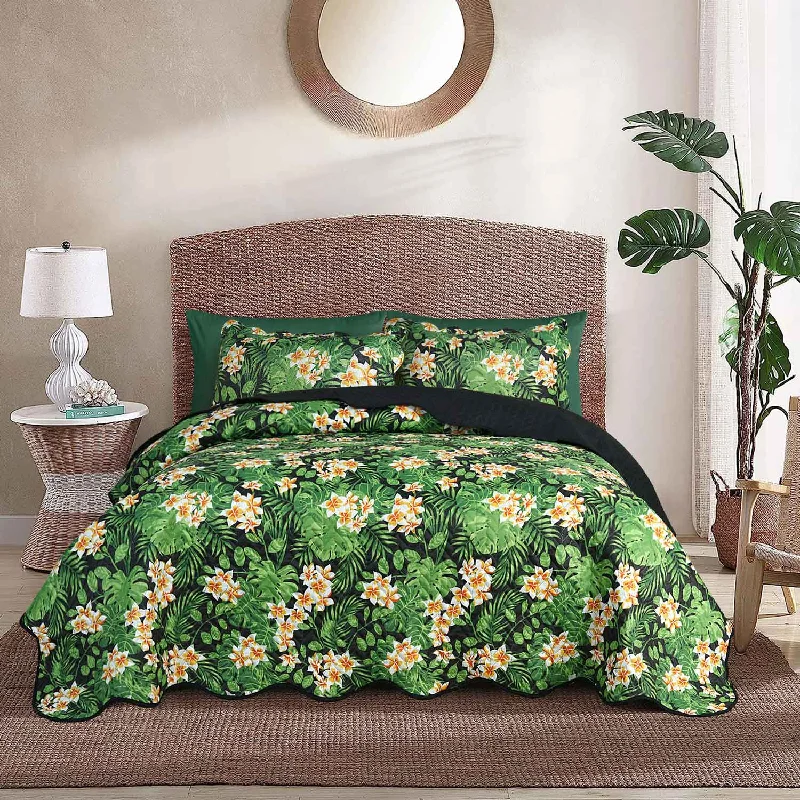 gothic style bedspreads with dark colors and ornate details for a mysterious bedroomTropical Palm Bedspread 6 pcs Set gothic style bedspreads with dark colors and ornate details for a mysterious bedroomTropical Palm Bedspread 6 pcs Set