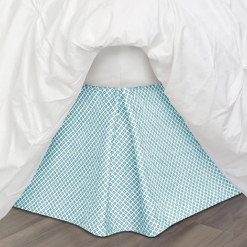 Bed skirts for beds with a traditional - ornate frameBed skirts for beds with a non - standard frameTurquoise Diamonds Bed Skirt Bed skirts for beds with a traditional - ornate frameBed skirts for beds with a non - standard frameTurquoise Diamonds Bed Skirt