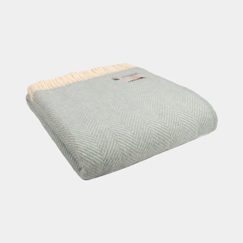 industrial style bedspreads with a rugged look for urban loftsTweedmill - Duck Egg Fishbone Throw 150x183cm industrial style bedspreads with a rugged look for urban loftsTweedmill - Duck Egg Fishbone Throw 150x183cm