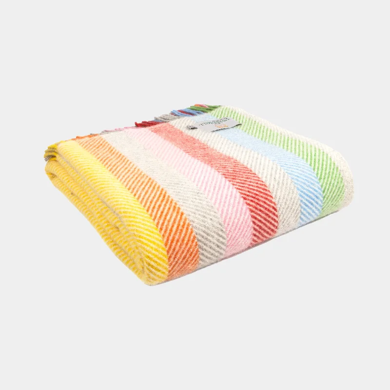 cotton bedspreads for breathability and softnessTweedmill - Rainbow Stripe Throw 150x183cm cotton bedspreads for breathability and softnessTweedmill - Rainbow Stripe Throw 150x183cm