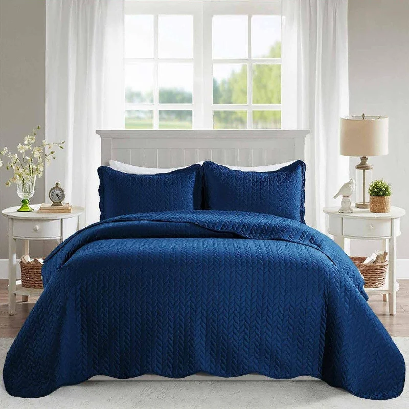 art deco bedspreads with geometric patterns for a retro - inspired bedroomUltrasonic Quilted Bedspread Navy art deco bedspreads with geometric patterns for a retro - inspired bedroomUltrasonic Quilted Bedspread Navy