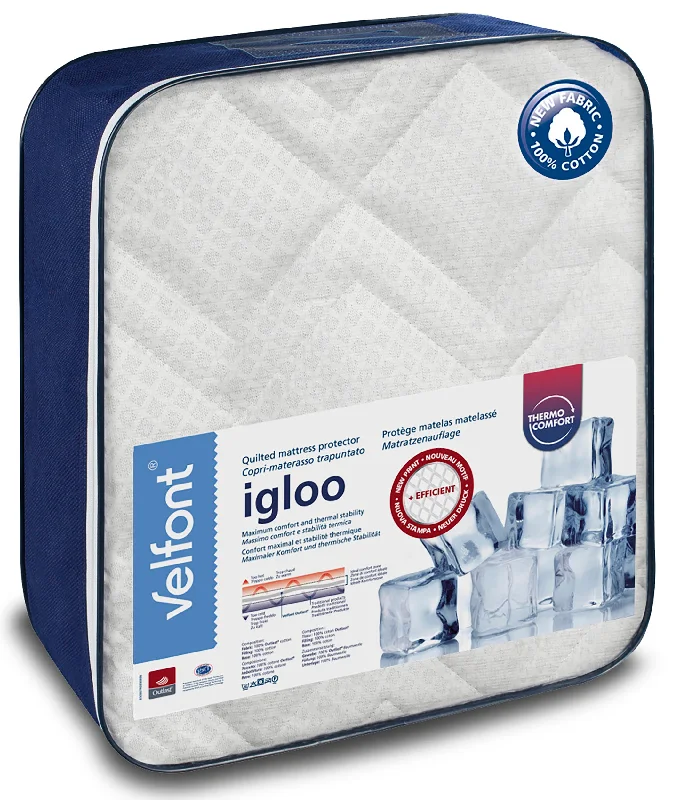 Wool - filled mattresses for natural insulation and moisture - wickingVelfont "Igloo" 100% Cotton Quilted Mattress Protector White Wool - filled mattresses for natural insulation and moisture - wickingVelfont "Igloo" 100% Cotton Quilted Mattress Protector White