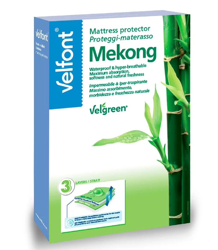 Gel - infused memory foam mattresses for cooler sleepVelfont "Mekong" 3 Layer Mattress Protector White Gel - infused memory foam mattresses for cooler sleepVelfont "Mekong" 3 Layer Mattress Protector White