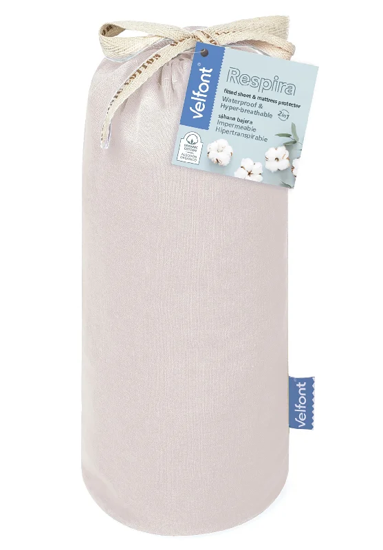 Latex mattresses with natural bounce and breathabilityVelfont "Respira" 100% Organic Cotton Fitted Sheets in Cream Latex mattresses with natural bounce and breathabilityVelfont "Respira" 100% Organic Cotton Fitted Sheets in Cream