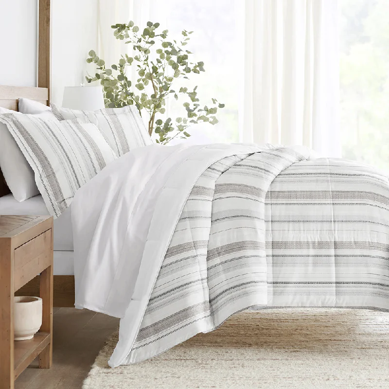 Down - filled comforters for supreme warmth and lightnessVertical Stripe Reversible Down-Alternative Comforter Set Down - filled comforters for supreme warmth and lightnessVertical Stripe Reversible Down-Alternative Comforter Set