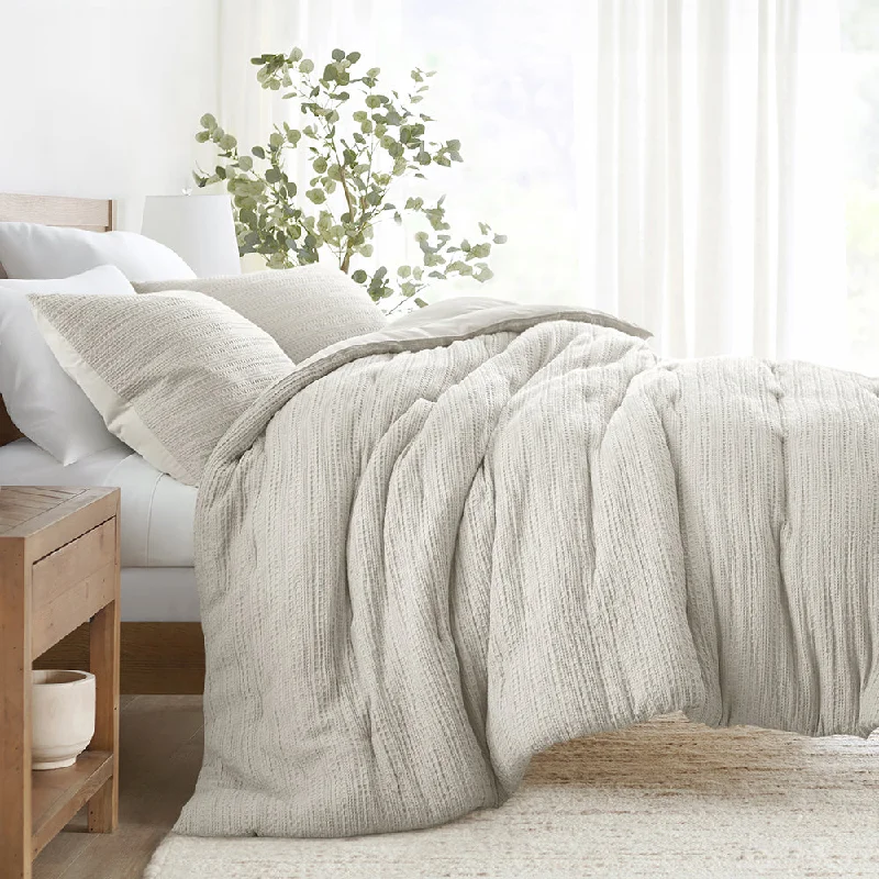 Goose down comforters known for their superior quality and insulationWaffle Textured Down-Alternative Comforter Set Goose down comforters known for their superior quality and insulationWaffle Textured Down-Alternative Comforter Set