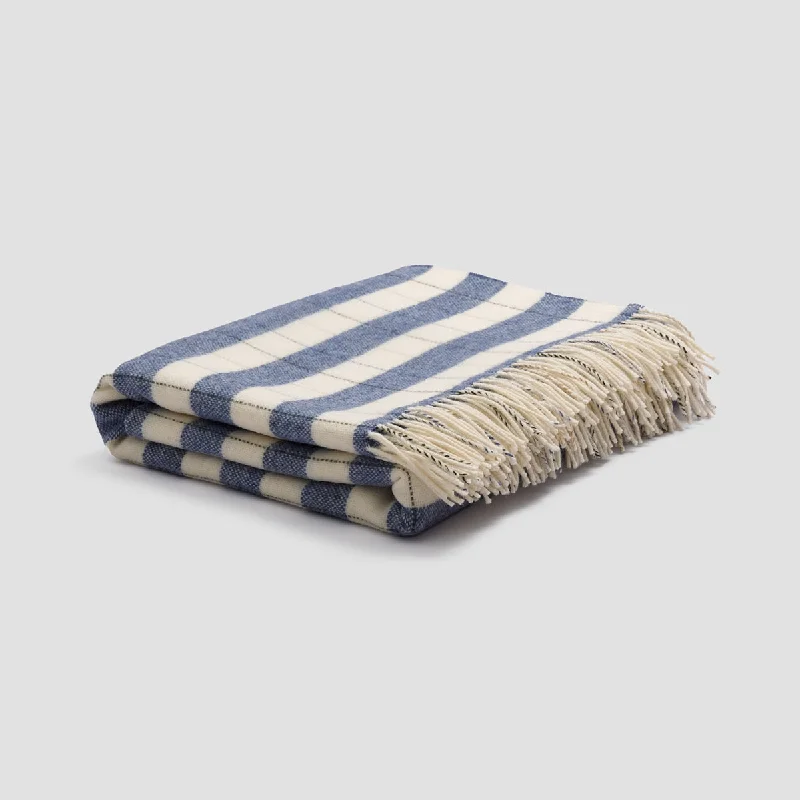 Rayon from bamboo blankets for a silky and breathable feelWarm Blue Checked Stripe Wool Blanket Rayon from bamboo blankets for a silky and breathable feelWarm Blue Checked Stripe Wool Blanket