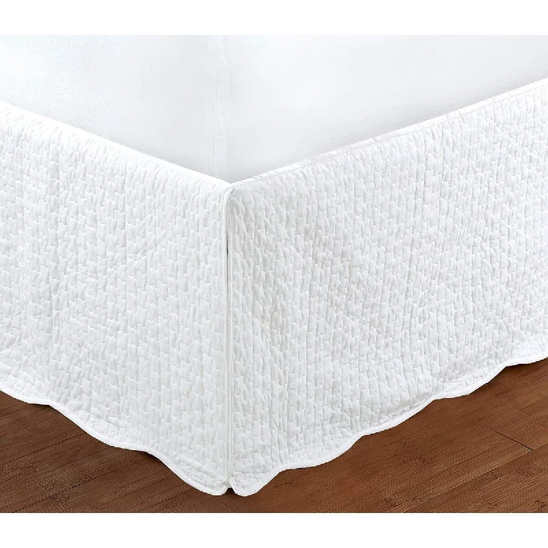 Bed skirts for beds with a metal framets for water beds to give them a more traditional lookWhite Quilted Bed Skirt Dust Ruffle Matelasse Tailored 16" Drop Bed skirts for beds with a metal framets for water beds to give them a more traditional lookWhite Quilted Bed Skirt Dust Ruffle Matelasse Tailored 16" Drop