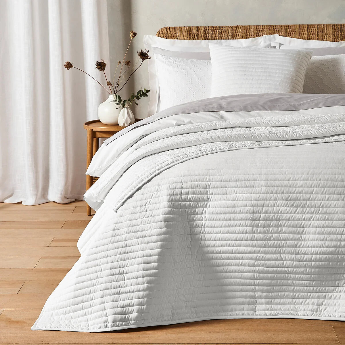 bohemian bedspreads with vibrant colors and patterns for an eclectic decorWhite Quilted Lines Bedspread bohemian bedspreads with vibrant colors and patterns for an eclectic decorWhite Quilted Lines Bedspread