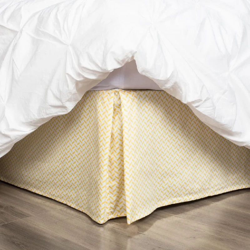 Bed skirts for beds with a simple - straight - lined frameBed skirts for air beds to make them look more like a regular bedYellow Herringbone Bed Skirt Bed skirts for beds with a simple - straight - lined frameBed skirts for air beds to make them look more like a regular bedYellow Herringbone Bed Skirt