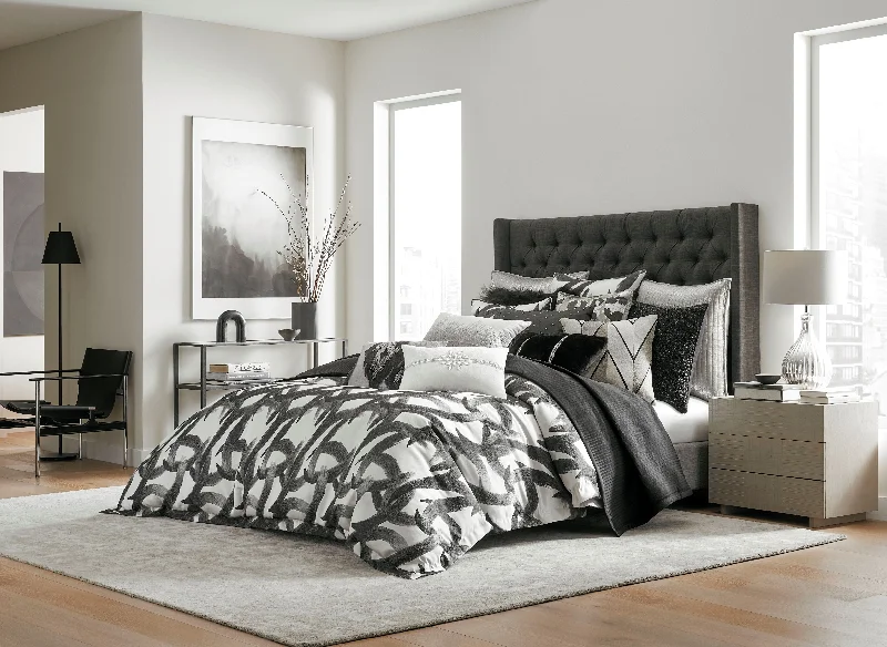 Duck down duvets for a more budget - friendly yet cozy optionZiya Black Brushstroke Duvet Duck down duvets for a more budget - friendly yet cozy optionZiya Black Brushstroke Duvet