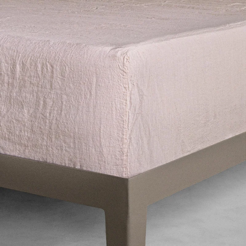 Rayon - Cotton Sheets for a Breathable and Soft BlendBasix Linen Fitted Sheet - Floss Rayon - Cotton Sheets for a Breathable and Soft BlendBasix Linen Fitted Sheet - Floss