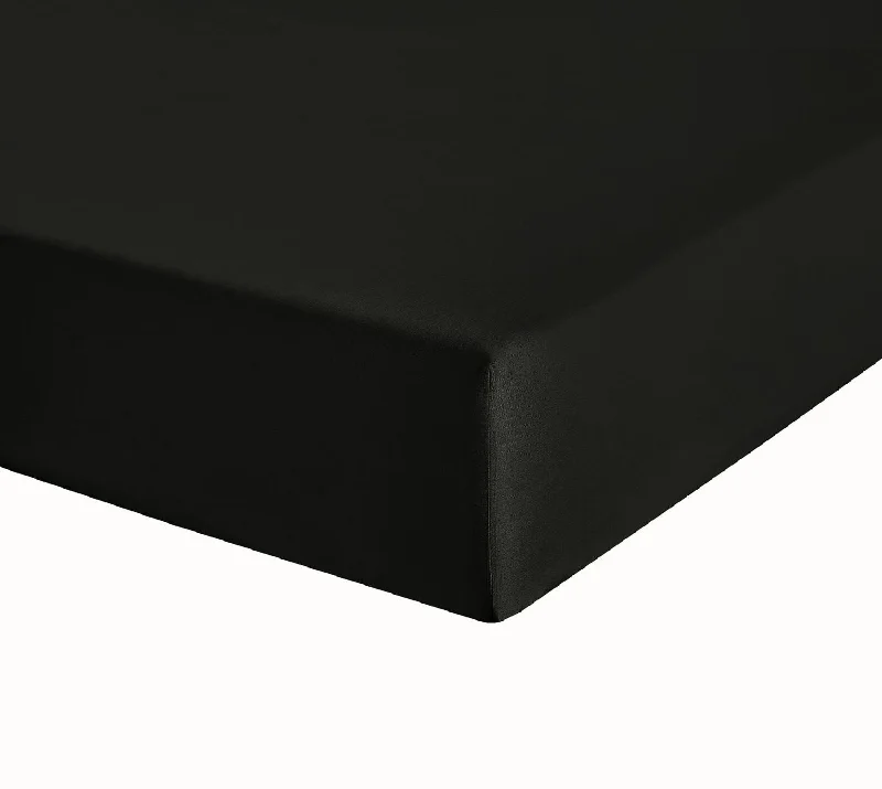 Sheet Sets with Multiple Pillowcase OptionsBlack King Size Extra Deep Fitted Sheet 12" Box - 200 TC Percale