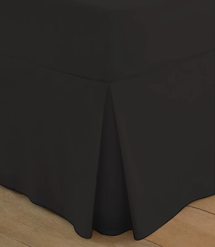 Polyester - Cotton Blend Sheets for Durability and ComfortBox Pleated Base Valance Double - Black - 200 TC Polyester - Cotton Blend Sheets for Durability and ComfortBox Pleated Base Valance Double - Black - 200 TC