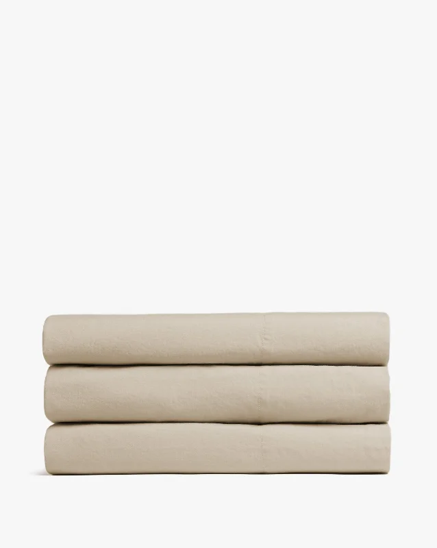 Queen - Size Sheet Sets with a European Pillowcase SetBrushed Cotton Top Sheet