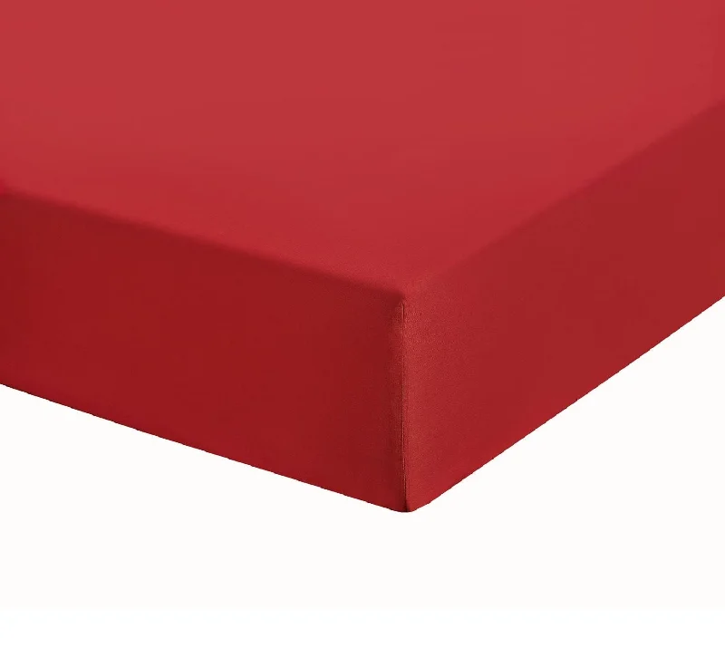 King - Size Sheet Sets with a Decorative Pillow SetChilli Red Super Kingsize Fitted Sheet 12" Box 200 TC King - Size Sheet Sets with a Decorative Pillow SetChilli Red Super Kingsize Fitted Sheet 12" Box 200 TC