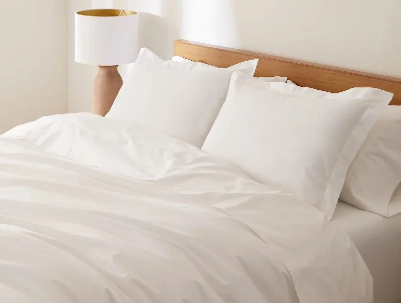 Thermal - Regulating Bamboo Sheets for All - Season ComfortAlpine White Heritage Organic Percale Sheet Sets by Coyuchi Thermal - Regulating Bamboo Sheets for All - Season ComfortAlpine White Heritage Organic Percale Sheet Sets by Coyuchi