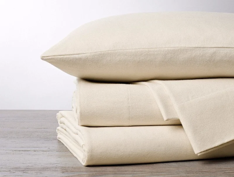 Queen - Size Sheet Sets with a European Pillowcase SetCloud Brushed Undyed Organic Flannel Sheet Sets by Coyuchi Queen - Size Sheet Sets with a European Pillowcase SetCloud Brushed Undyed Organic Flannel Sheet Sets by Coyuchi