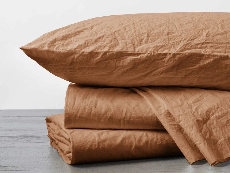 Moisture - Wicking Cotton Sheets for a Dry and Comfortable SleepGinger Organic Crinkled Percale Sheet Set by Coyuchi