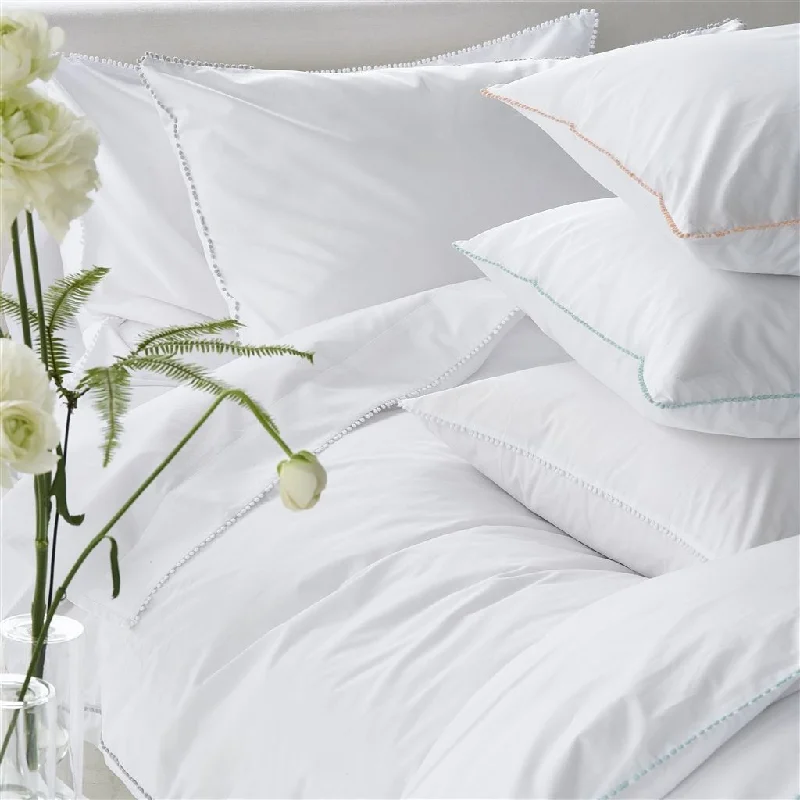 Twin - Size Sheet Sets with a Pillow ProtectorLudlow Pale Gray Sheets by Designers Guild Twin - Size Sheet Sets with a Pillow ProtectorLudlow Pale Gray Sheets by Designers Guild