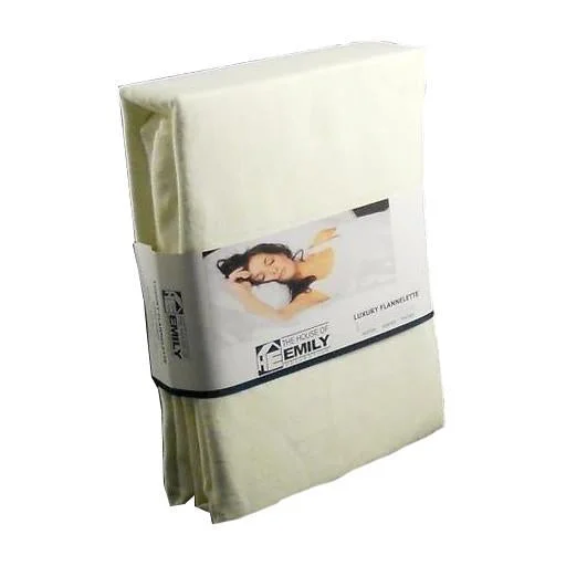 Fitted Sheets with Reinforced Corners for Long - Lasting Use40cm Double Bed Brushed Cotton Flannelette Extra Deep Fitted Sheet Cream Fitted Sheets with Reinforced Corners for Long - Lasting Use40cm Double Bed Brushed Cotton Flannelette Extra Deep Fitted Sheet Cream