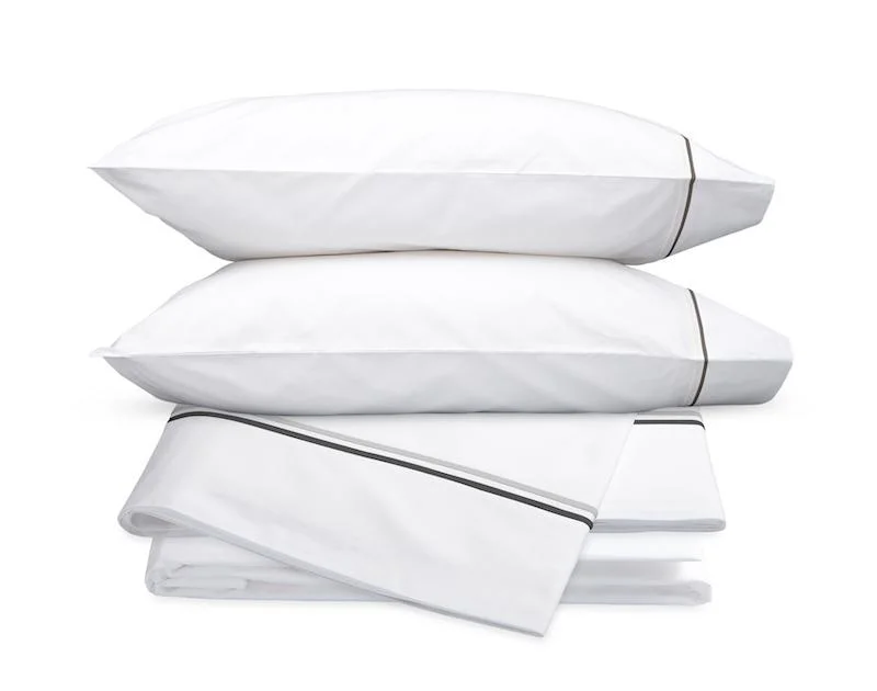 Rayon - Cotton Sheets for a Breathable and Soft BlendEssex Charcoal Embroidered Hotel Sheet Set by Matouk Rayon - Cotton Sheets for a Breathable and Soft BlendEssex Charcoal Embroidered Hotel Sheet Set by Matouk