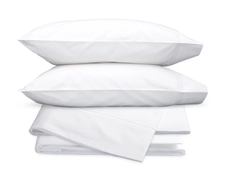 Fitted Sheets with Reinforced Corners for Long - Lasting UseEssex White Embroidered Hotel Sheet Set by Matouk Fitted Sheets with Reinforced Corners for Long - Lasting UseEssex White Embroidered Hotel Sheet Set by Matouk