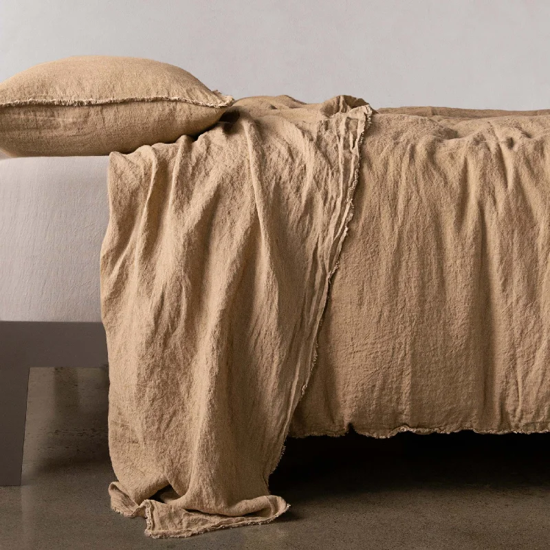 Wrinkle - Free Polyester Sheets for a Low - Maintenance BedFlocca Linen Flat Sheet - Carmel Wrinkle - Free Polyester Sheets for a Low - Maintenance BedFlocca Linen Flat Sheet - Carmel