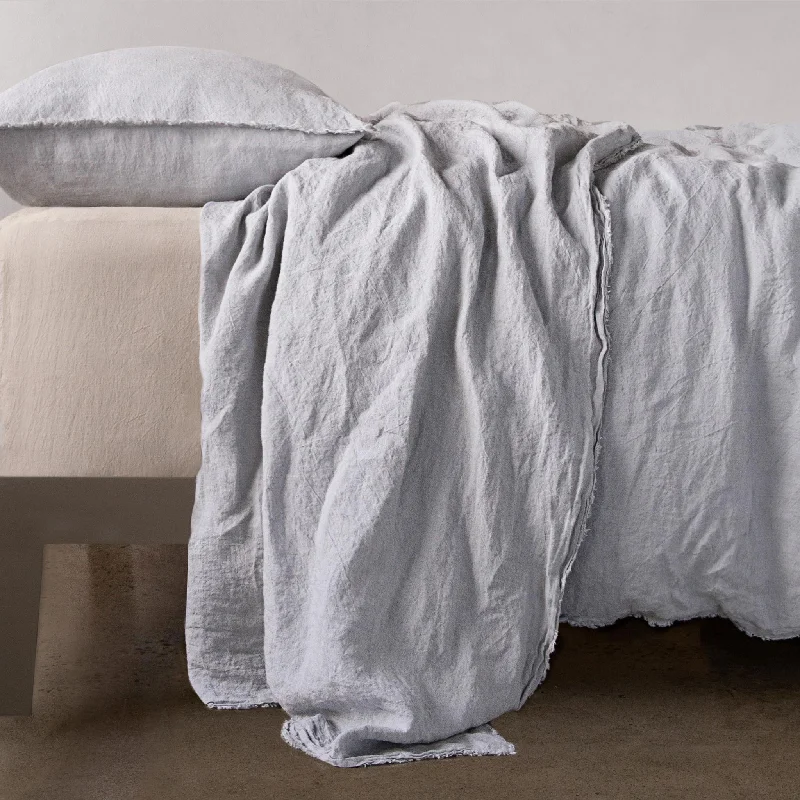 King - Size Sheet Sets with a Decorative Pillow SetFlocca Linen Flat Sheet - Fog