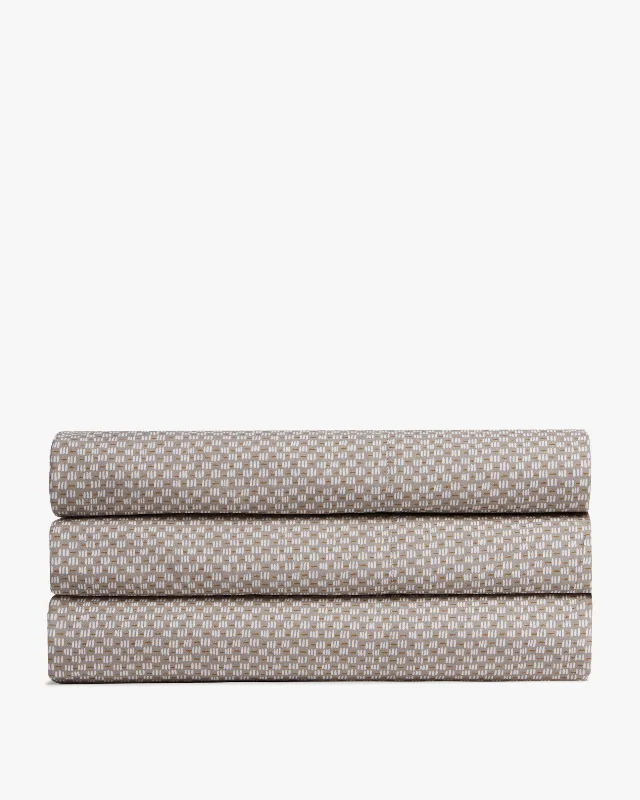 Twin - Size Sheet Sets with a Pillow ProtectorGeo Percale Top Sheet