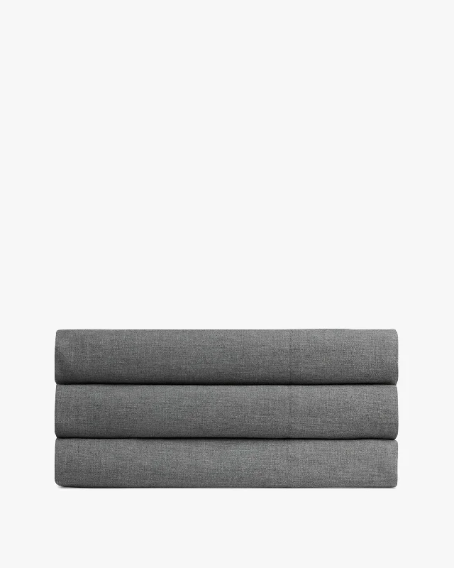 Wrinkle - Free Polyester Sheets for a Low - Maintenance BedHeathered Percale Top Sheet Wrinkle - Free Polyester Sheets for a Low - Maintenance BedHeathered Percale Top Sheet