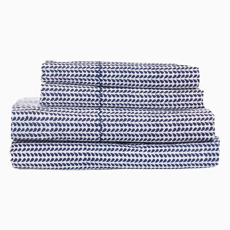 Quilted Cotton Sheets for a Warm and Inviting BedJohn Robshaw Cinde Indigo Sheets
