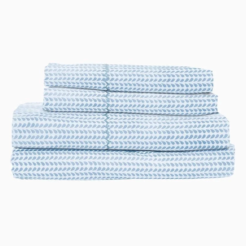 Twin - Size Sheet Sets with a Pillow ProtectorJohn Robshaw Cinde Light Indigo Sheets Twin - Size Sheet Sets with a Pillow ProtectorJohn Robshaw Cinde Light Indigo Sheets