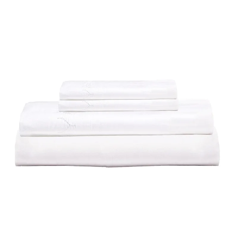 Thermal - Regulating Bamboo Sheets for All - Season ComfortStitched White Sheet Sets by John Robshaw Thermal - Regulating Bamboo Sheets for All - Season ComfortStitched White Sheet Sets by John Robshaw
