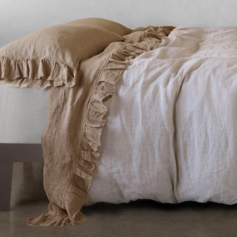 Organic Flannel Sheets for a Natural and Warm SleepKristine Linen Flat Sheet - Brun Organic Flannel Sheets for a Natural and Warm SleepKristine Linen Flat Sheet - Brun