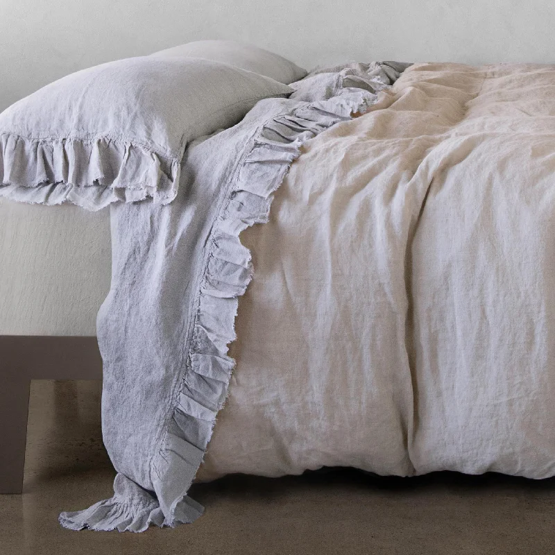 Anti - Pill Microfiber Sheets for a Smooth AppearanceKristine Linen Flat Sheet - Fog Anti - Pill Microfiber Sheets for a Smooth AppearanceKristine Linen Flat Sheet - Fog