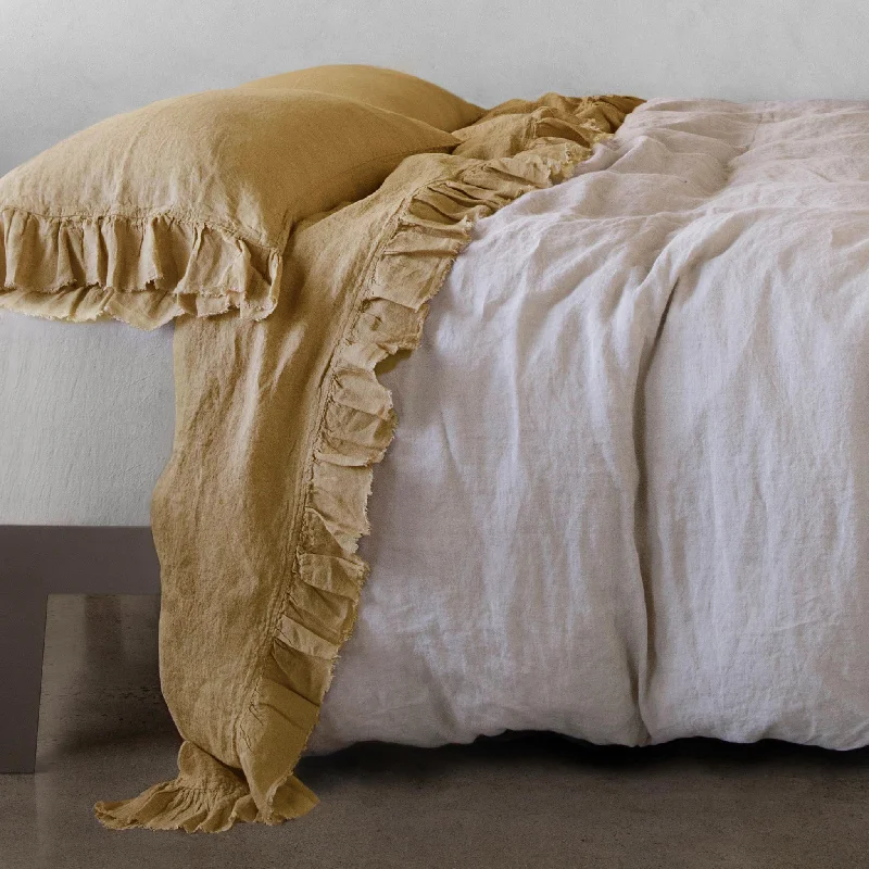Hypoallergenic Silk Sheets for Sensitive SleepersKristine Linen Flat Sheet - Maiz