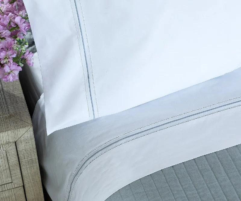 Quilted Cotton Sheets for a Warm and Inviting BedBella White with Spa Sheet Set by Lili Alessandra Quilted Cotton Sheets for a Warm and Inviting BedBella White with Spa Sheet Set by Lili Alessandra