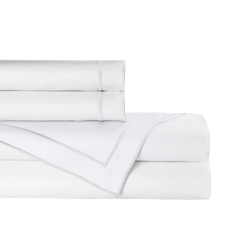 Flat Sheets with a High - Quality Finish for a Luxurious LookGuiliano White Sheet Set by Lili Alessandra Flat Sheets with a High - Quality Finish for a Luxurious LookGuiliano White Sheet Set by Lili Alessandra